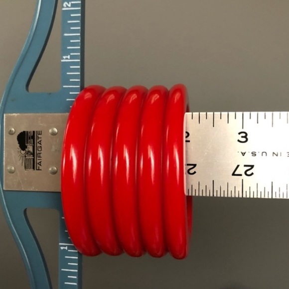 Rockabilly Red Massive Statement Bracelet - Picture 5 of 8